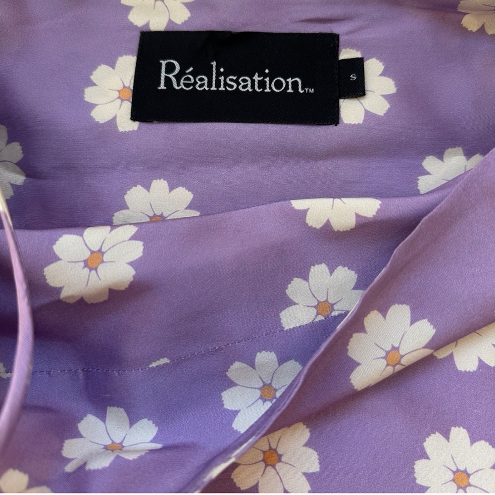 90's Retro Inspired The Christy Dress by Réalisation Par 100% Silk - Small - Picture 4 of 10